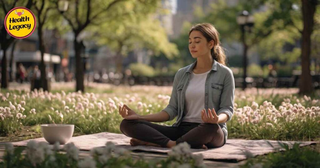Barista practicing mindfulness for mental health strategies