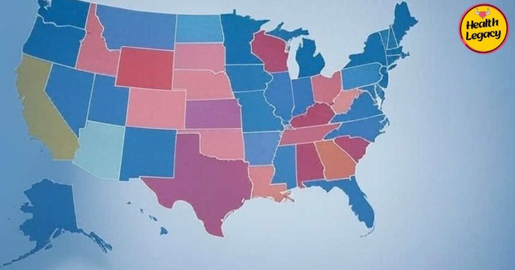 USA abortion access map by state