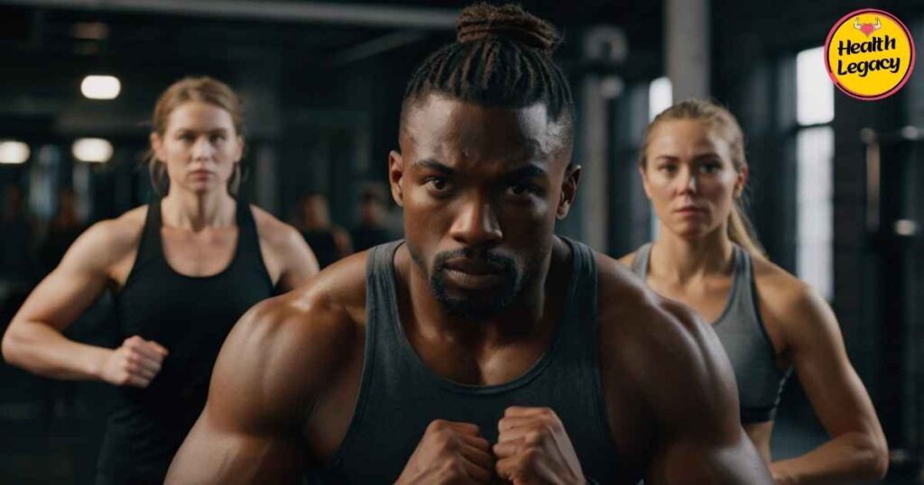 Group HIIT class for intense calorie burning
