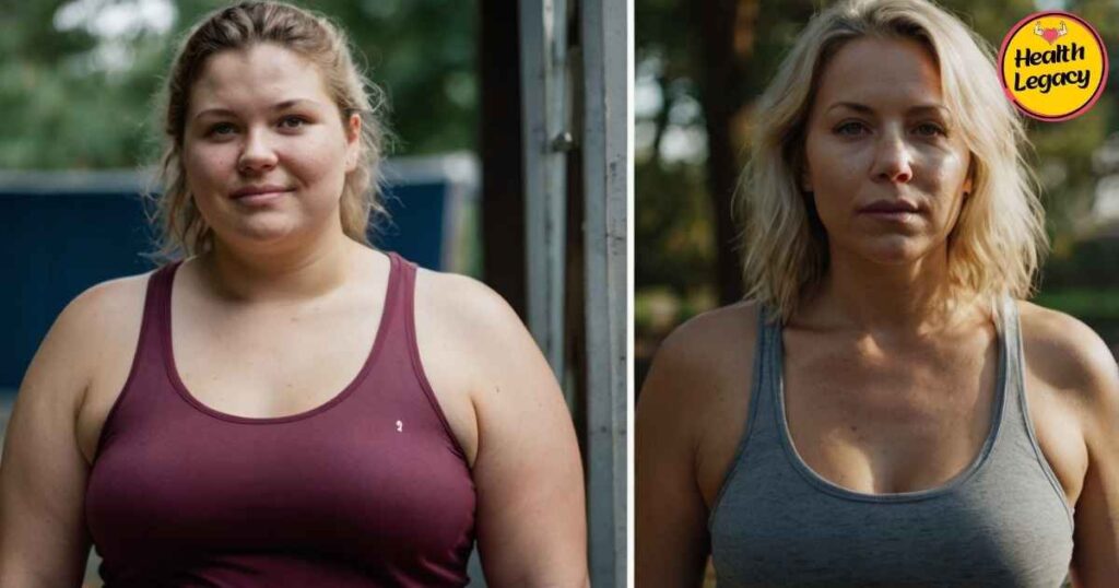 Weight loss transformation through exercise